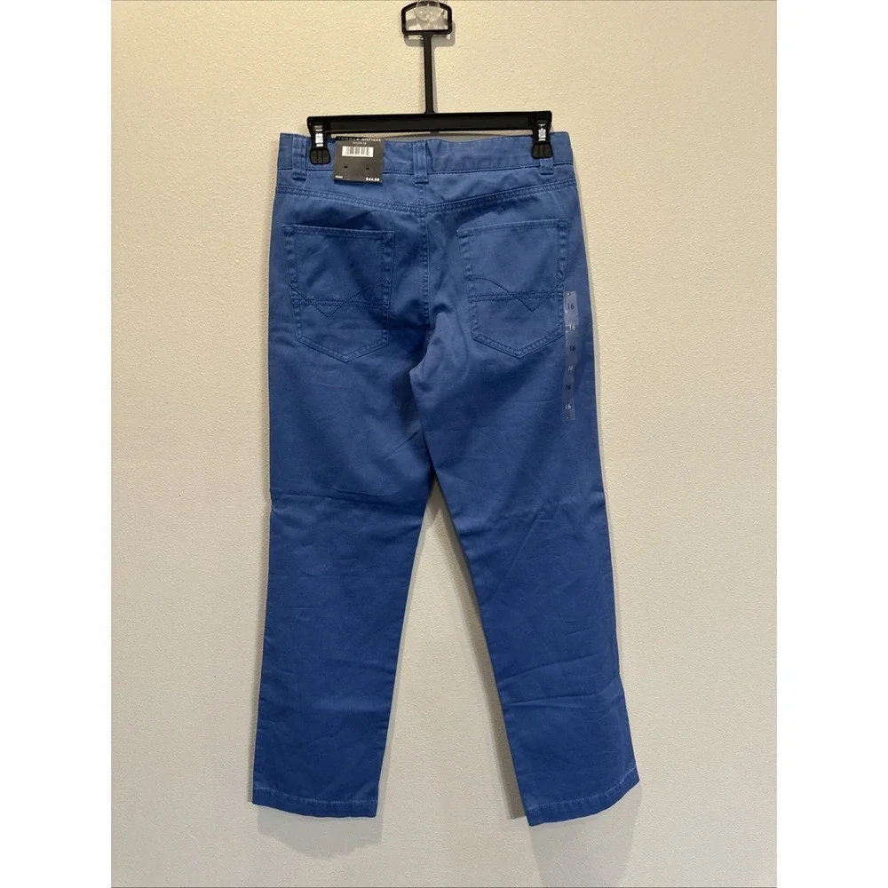 New Tommy Hilfiger Boy's Slim Size 16 Blue 100% Cotton Pants/Jeans Retail‎ $44